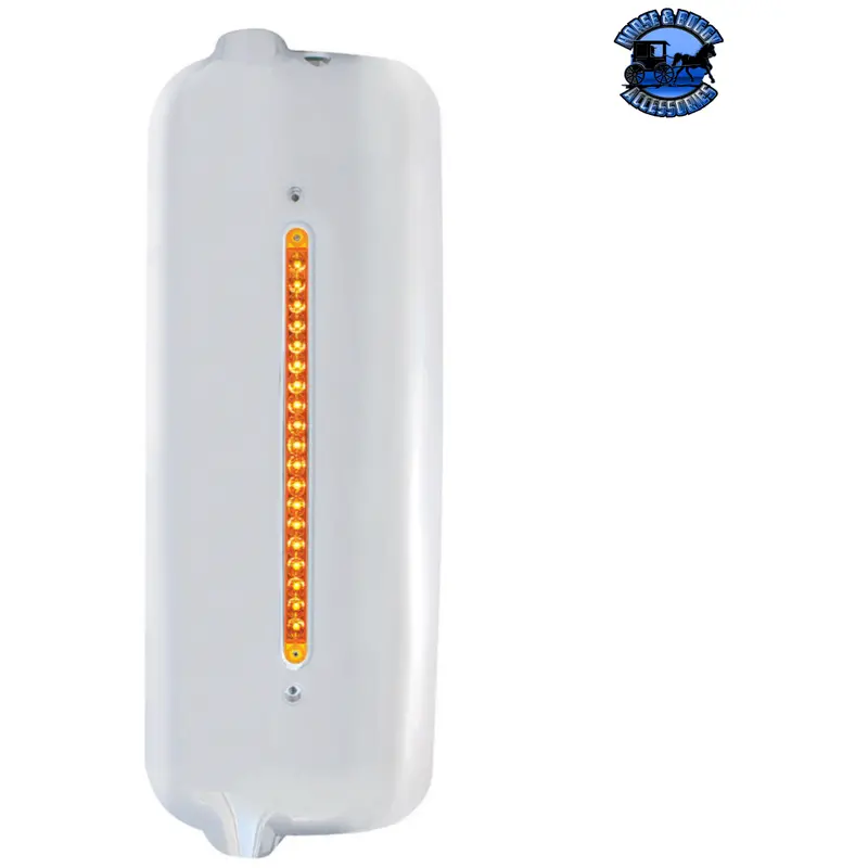 Mirror Cover With 19 Amber Led 12" Reflector Light Bar For Pre-2005 Fl Century (Choose Color) (Choose Side) 1