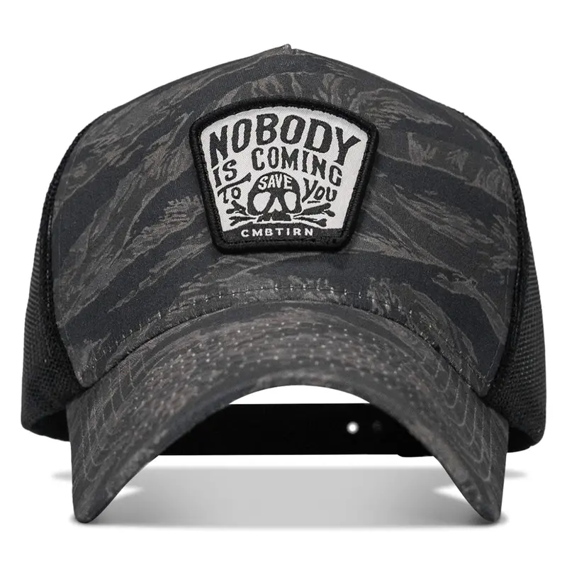 Nobody Is Coming To Save You Skull Patch Five Panel Breacher Snapback Hat 1
