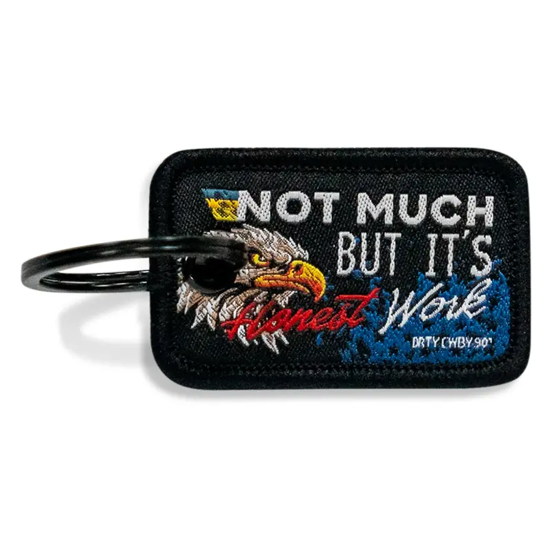 Not Much But It's Honest Work Mini Flight Tag Keychain 1