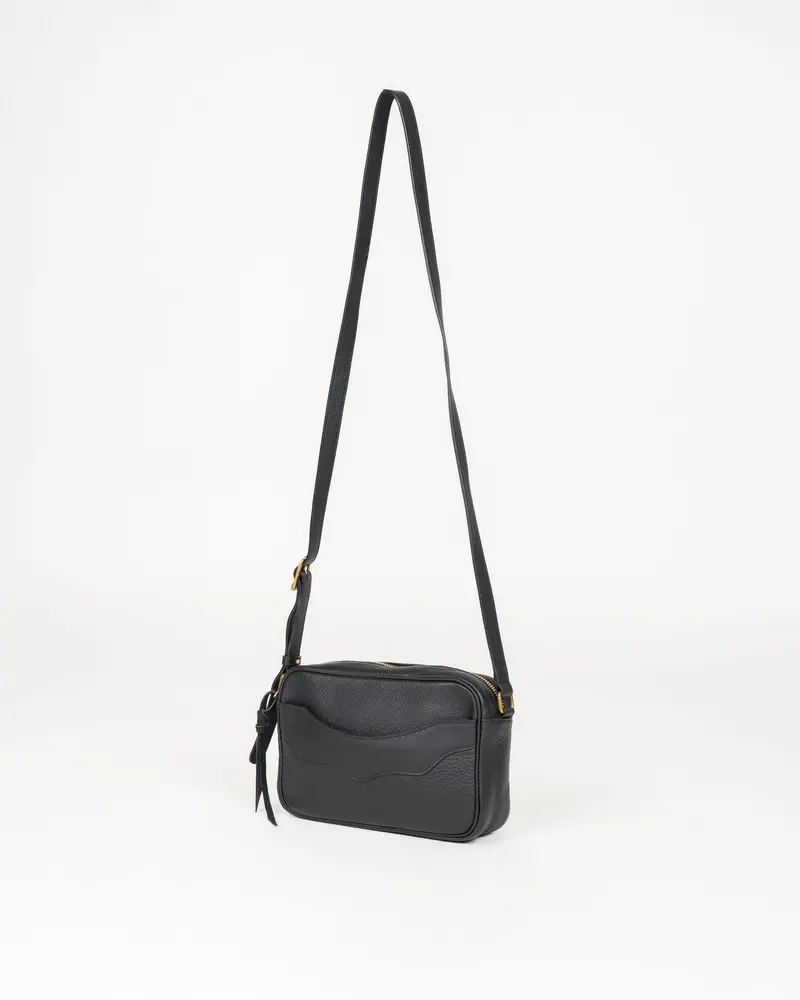 Ogl 9981 Small Tumbled Leather Handbag - Black 1