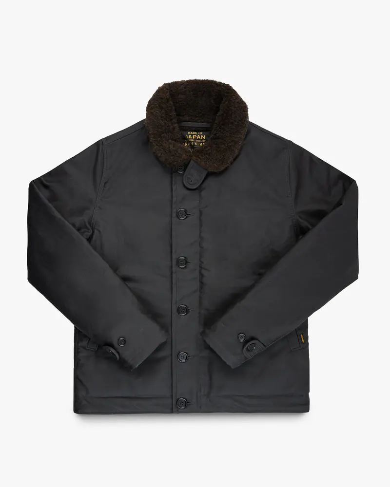 Oiled Whipcord N1 Deck Jacket - Black 1