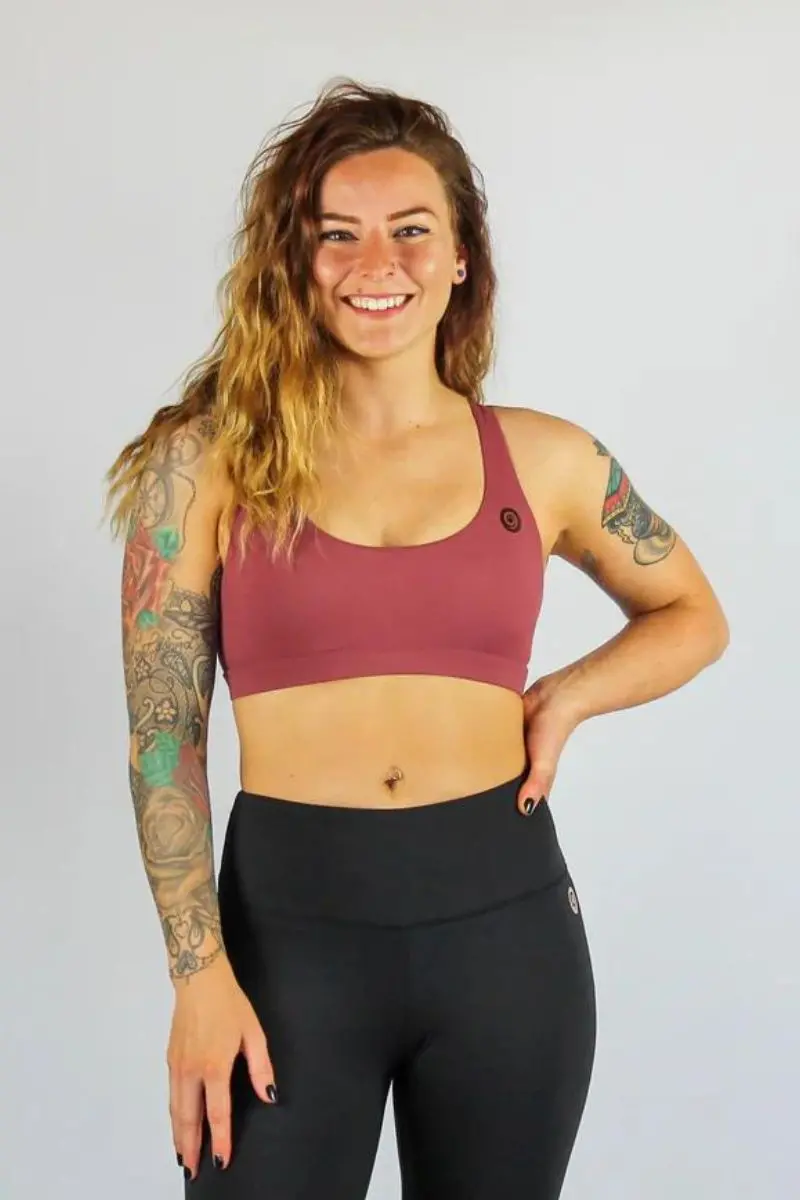 Olra Activewear Signature Sports Bra - Desert Rose 1
