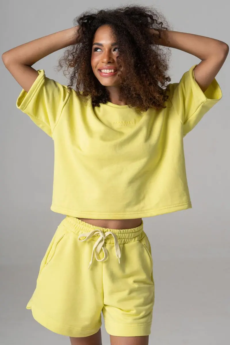 Paradise Chick Supreme Logo T-Shirt - Mellow Yellow 1