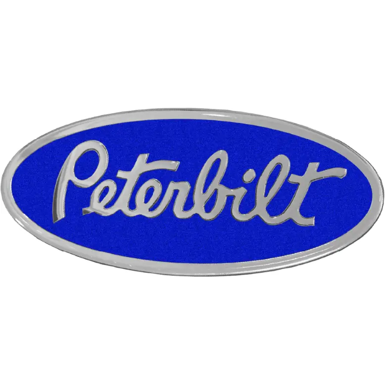 Peterbilt Engraved Emblem Oval Blue 647 1