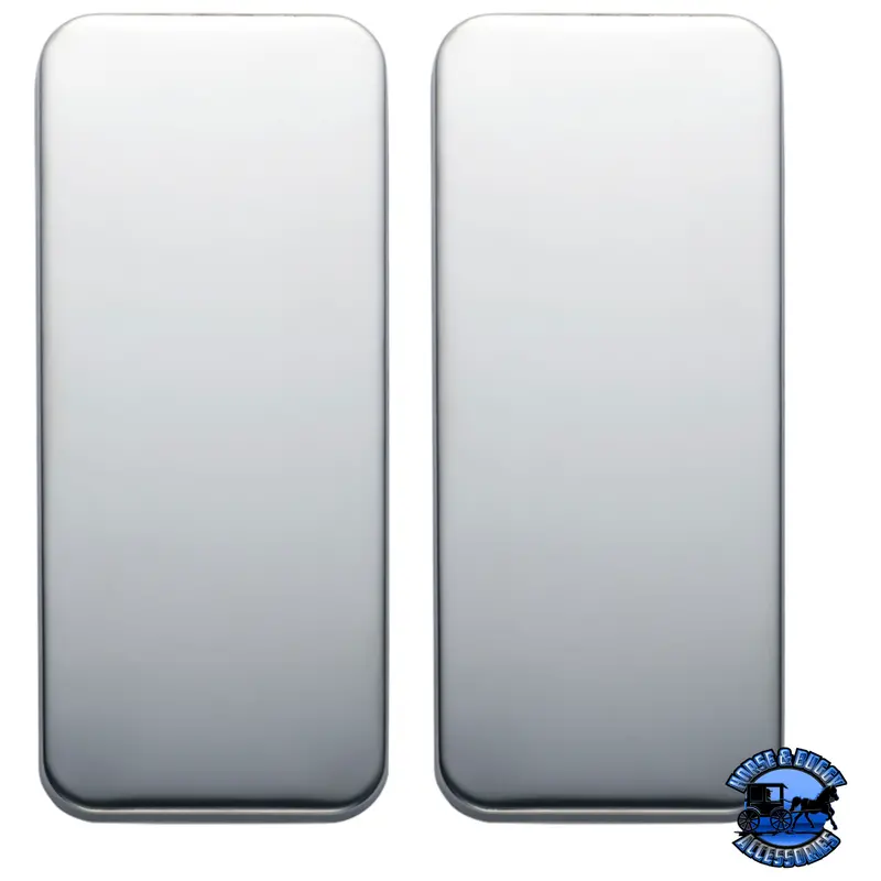 Peterbilt Stainless Steel Vent Door Cover - Plain (Card Of 2) #20518 1
