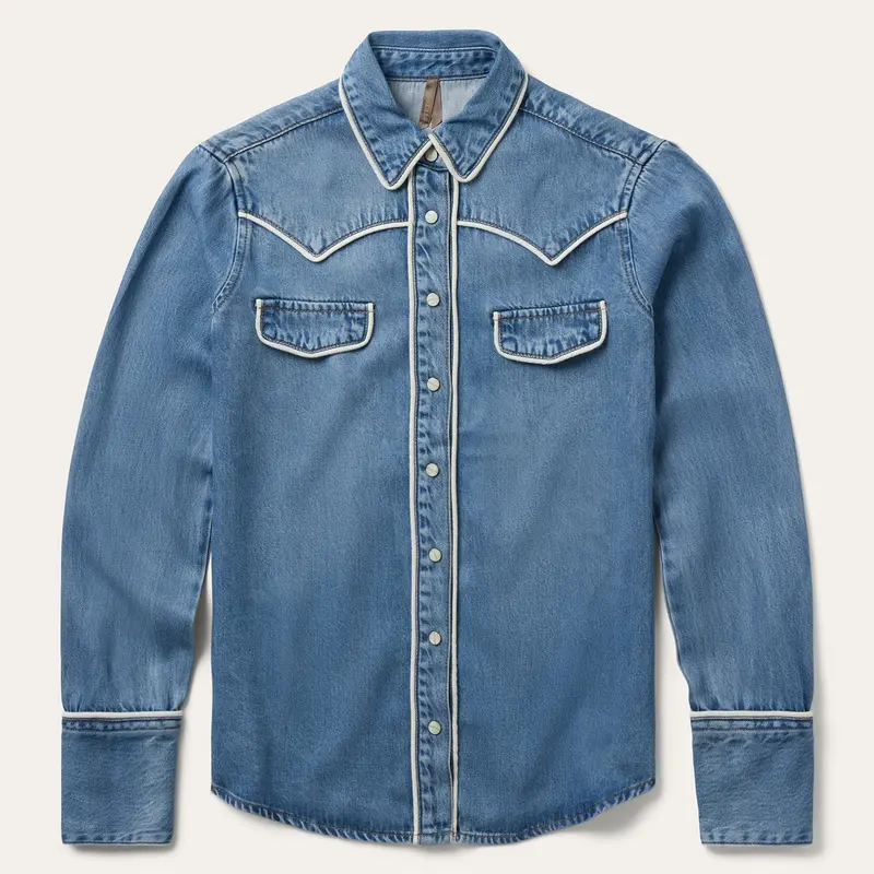 Piped Denim Shirt By Stetson 1