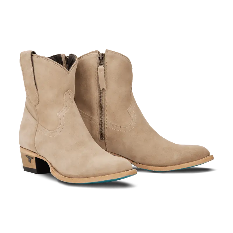 Plain Jane Bootie - Latte Suede 1