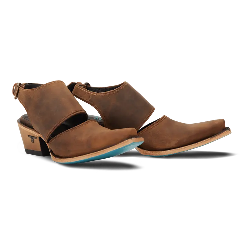 Plain Jane Slingback Mule - Burnt Caramel 1
