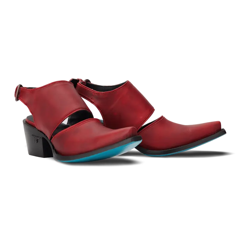 Plain Jane Slingback Mule - Smoldering Ruby 1