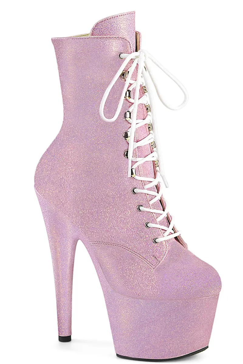 Pleaser Usa Adore-1020Sdg 7Inch Boots - Baby Pink Glitter (Uk2 Only) 1