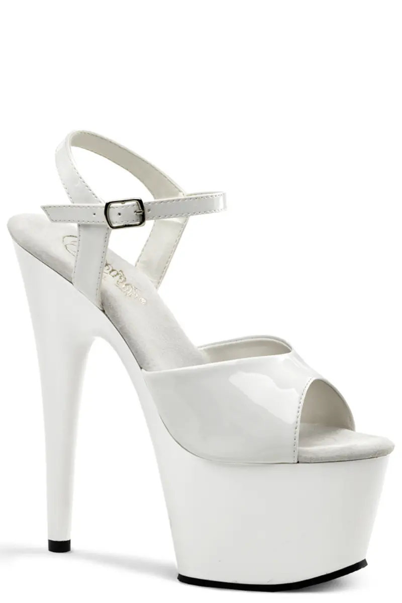 Pleaser Usa Adore-709 7Inch Stilettos - Patent White 1