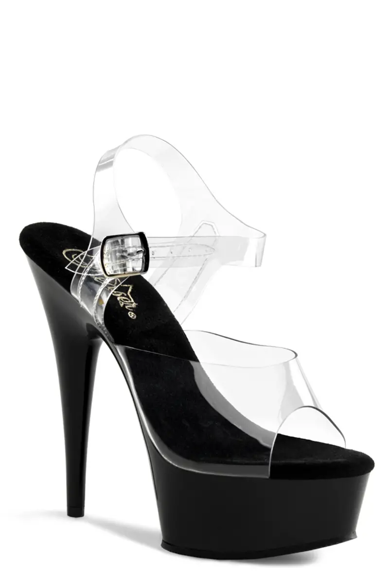 Pleaser Usa Delight-608 6Inch Stilettos - Black 1