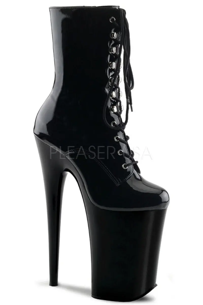Pleaser Usa Infinity-1020 9Inch Boots - Patent Black 1