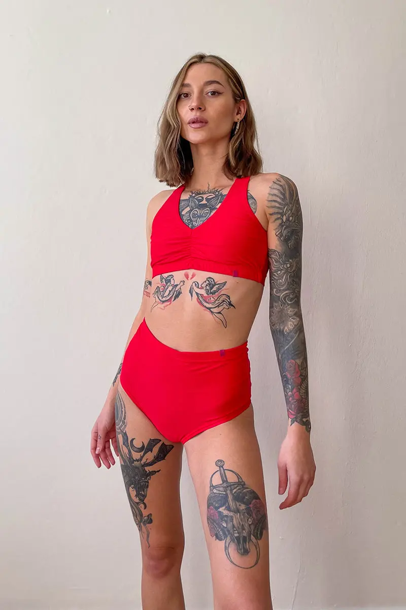 Pole Addict Back To Basics Top - Red 1