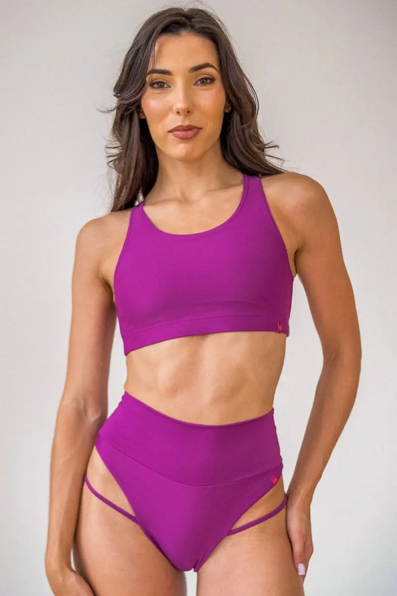 Pole Addict Openback Top - Lila 1