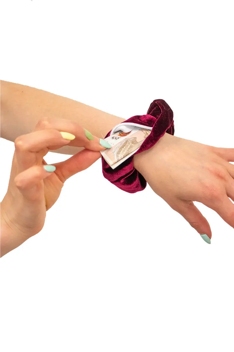 Pole Junkie Zipper Scrunchie - Ruby 1