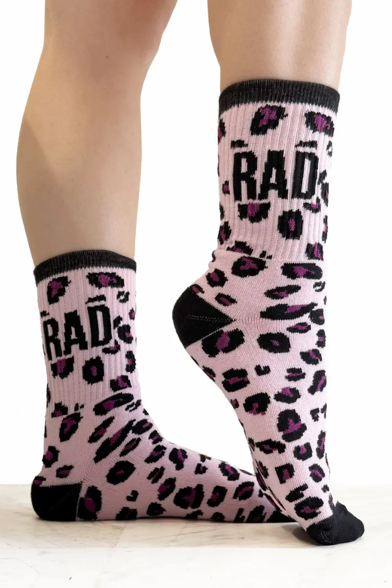 Rad Socks - Pink Leopard 1