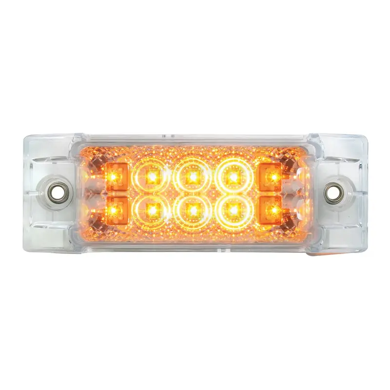 Rectangular Wide Angle Spyder Led Marker & Turn Light (Amber/Clear) #76211 1