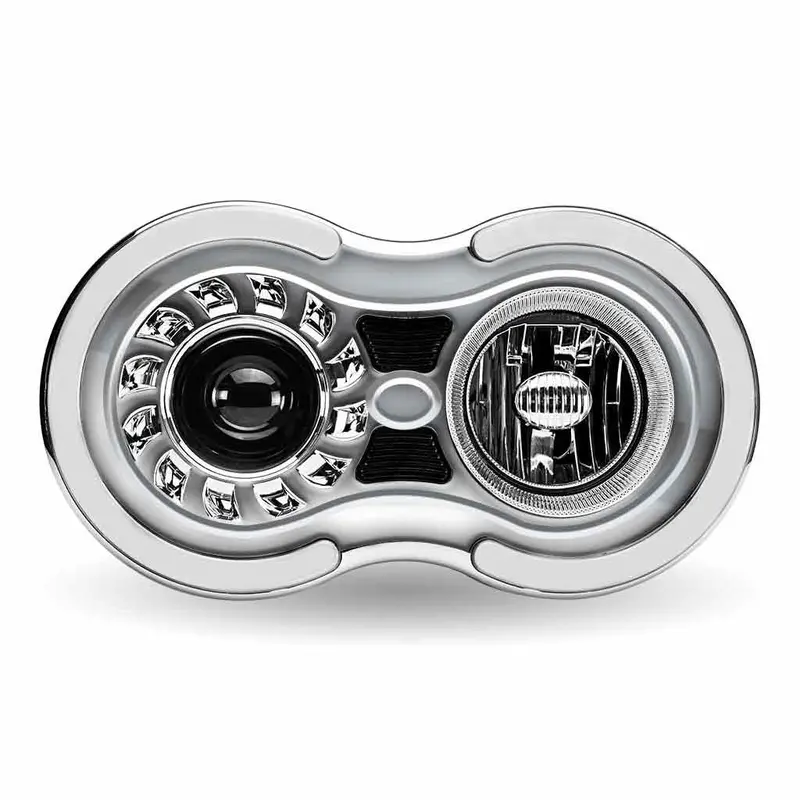 “Retro Series” Led Projector Headlight Assembly With Glow Position & Marker Led Accents 1