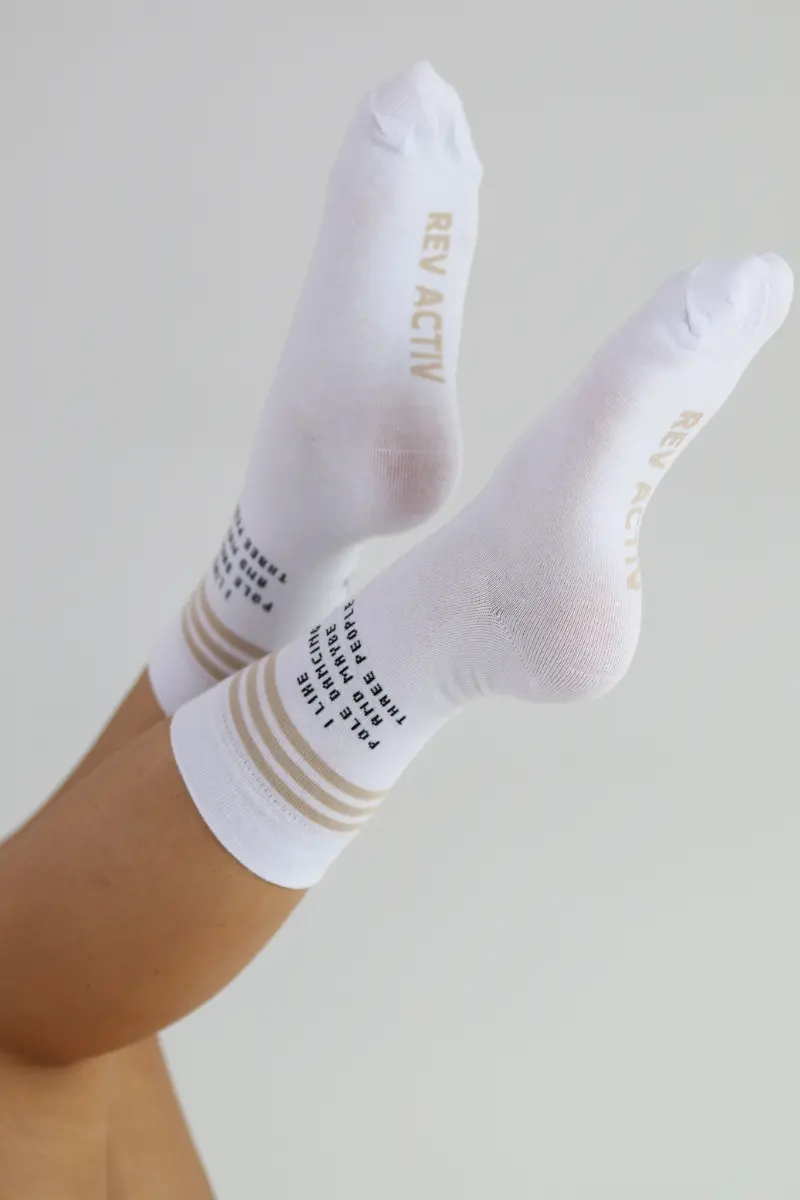 Rev Activ I Like Pole Dancing Socks - White 1