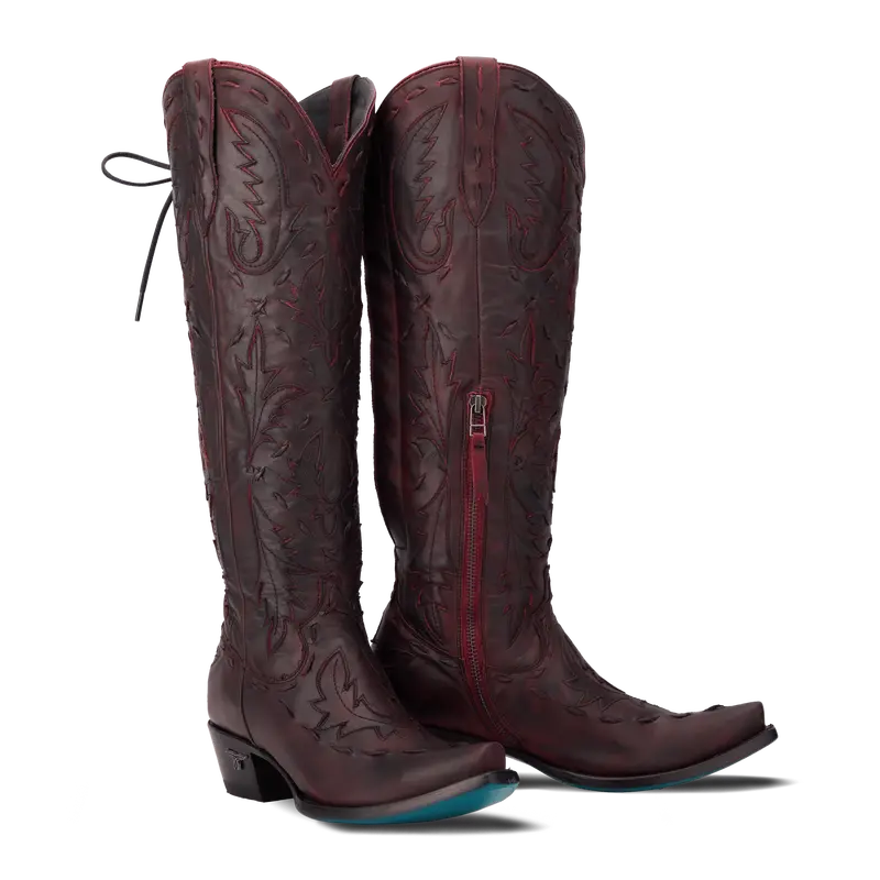Reverie Knee High Corset - Black Cherry 1
