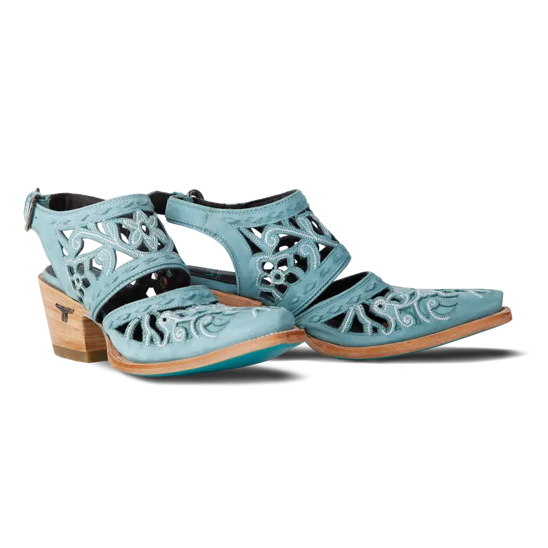 Robin Cut Out Slingback Mule - Powder Blue 1