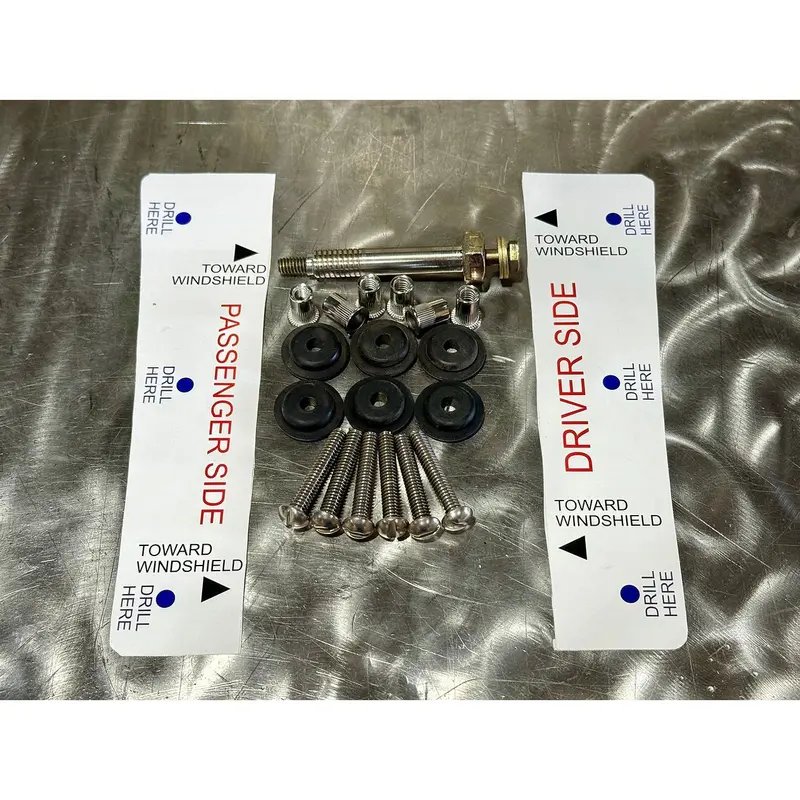Rollin Low Paccar 2.1M Cab Visor Install Mounting Kit W/Templates 1