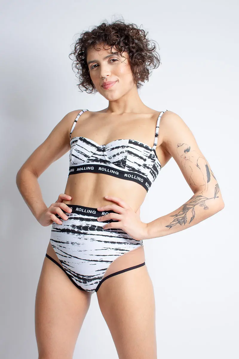 Rolling Alpha Balconette Top - Zebra 1