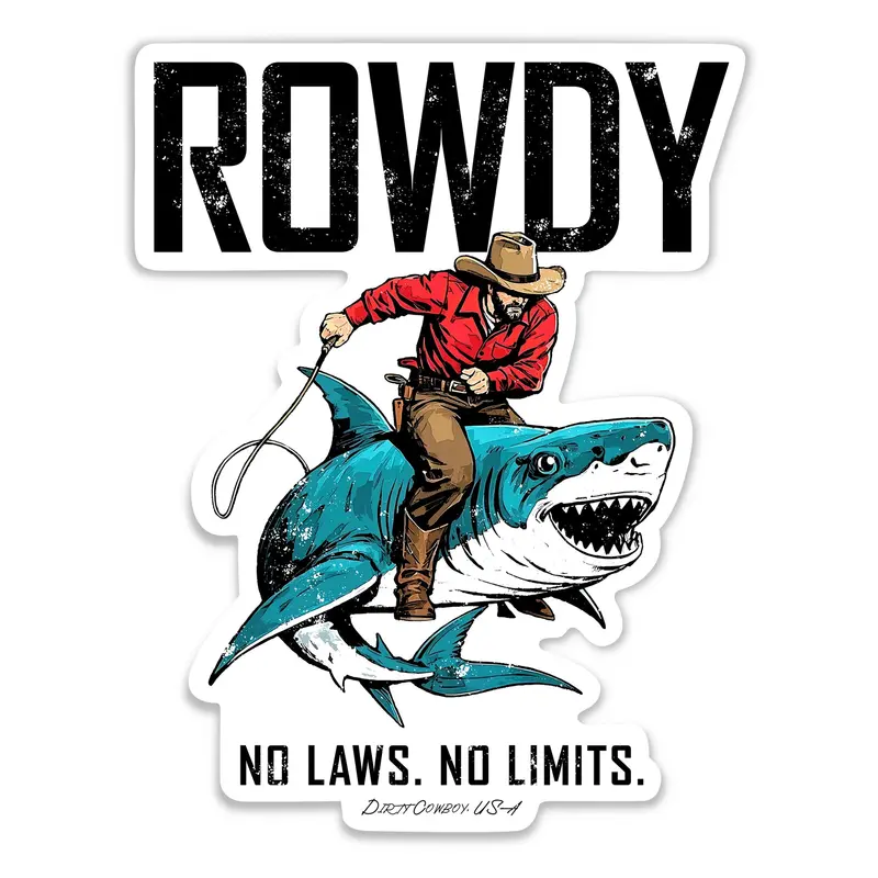 Rowdy No Laws. No Limits. Decal 1