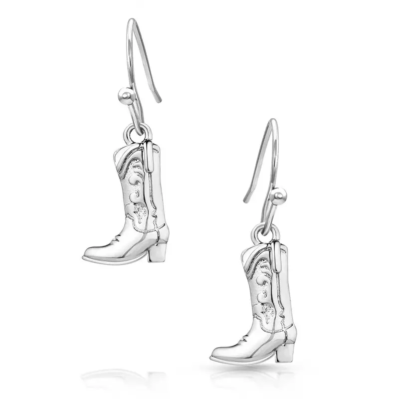 Sculpted Cowboy Boot Earrings- Montana Silversmiths For Bourbon Cowgirl 1
