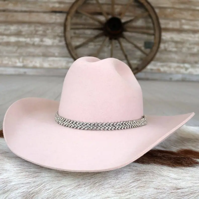Silver Rhinestone Bling Hat Band - Harlow 1