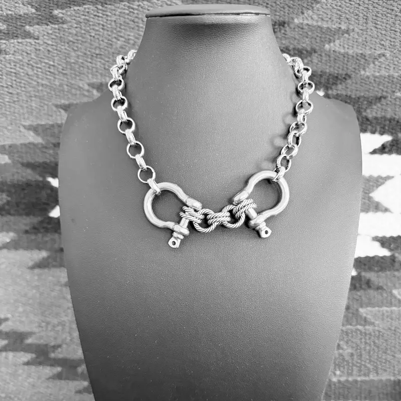 Silver Shackle Necklace By V2 Designs 1