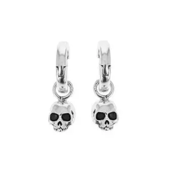 Skull Earrings With Hinged Back By King Baby 1