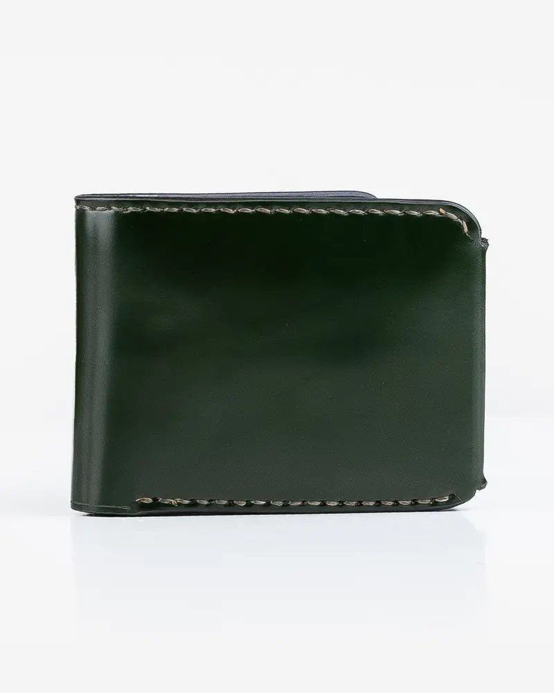 Small Shell Cordovan Wallet - Green 1