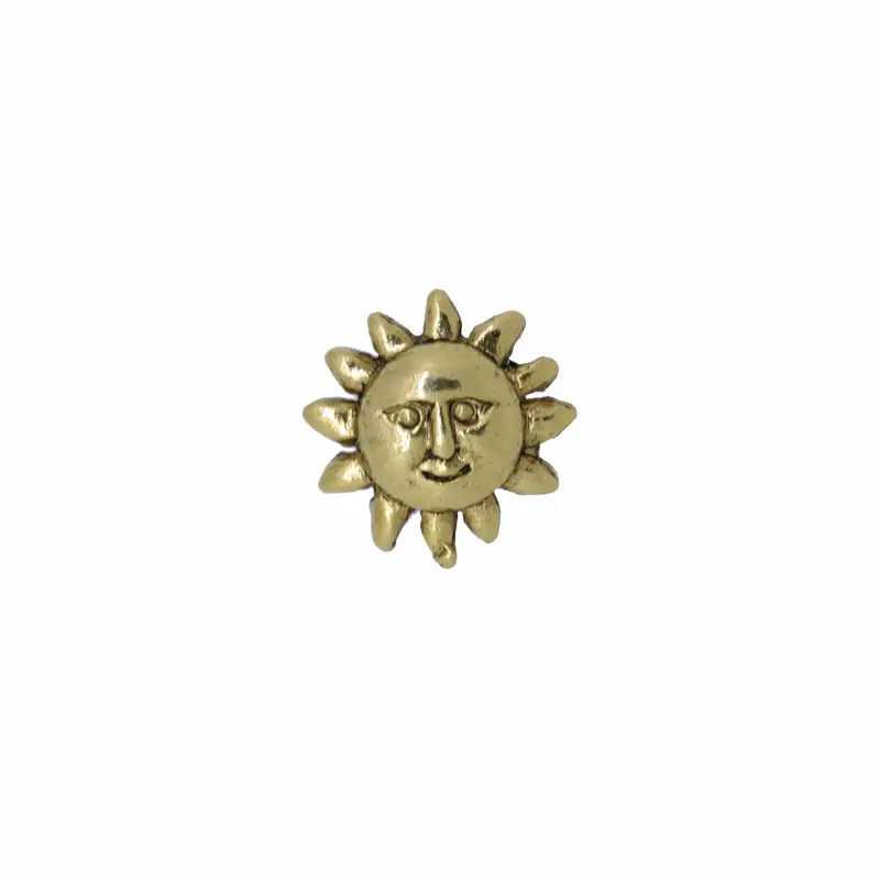 Small Sunface Gold Lapel Pin 1