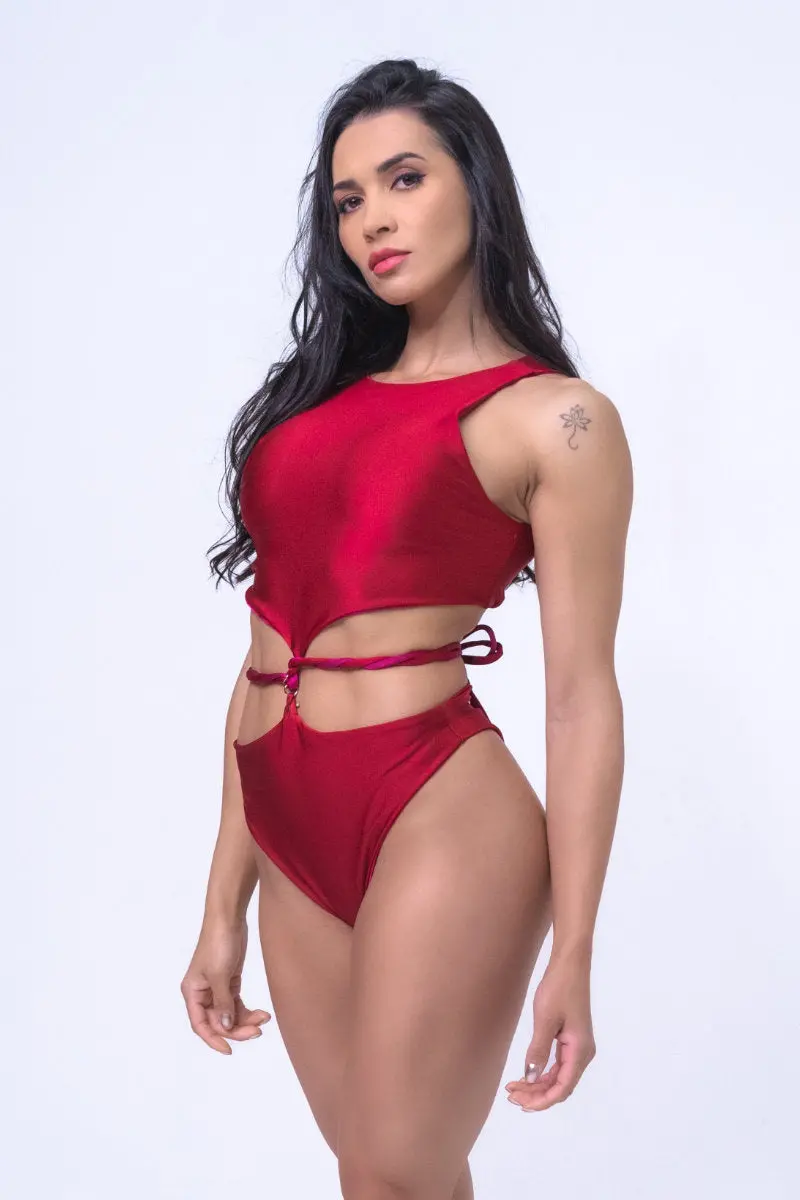 Sorte Infinity Bodysuit - Reversible Poppy Red/Raspberry 1