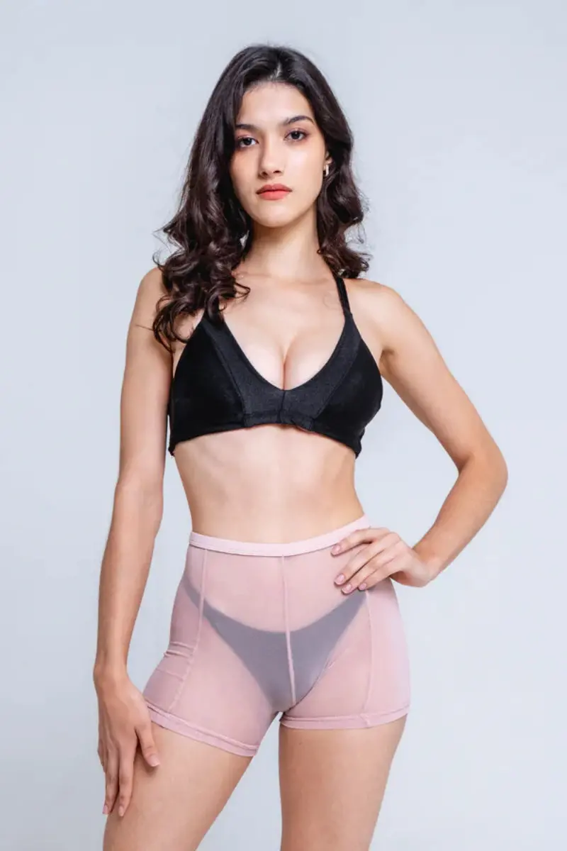 Sorte Voile Shorts - Champagne Mesh 1