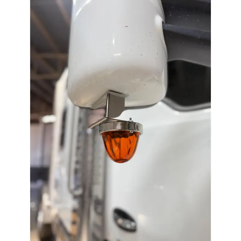 #Ss-1063 Universal Straight-Down Watermelon Light Bracket For Aero-Style Mirrors (T680, T680 Next Gen, T880, T660, , 579, 567, 587) (Sold In Pairs) (Bracket Only) 1