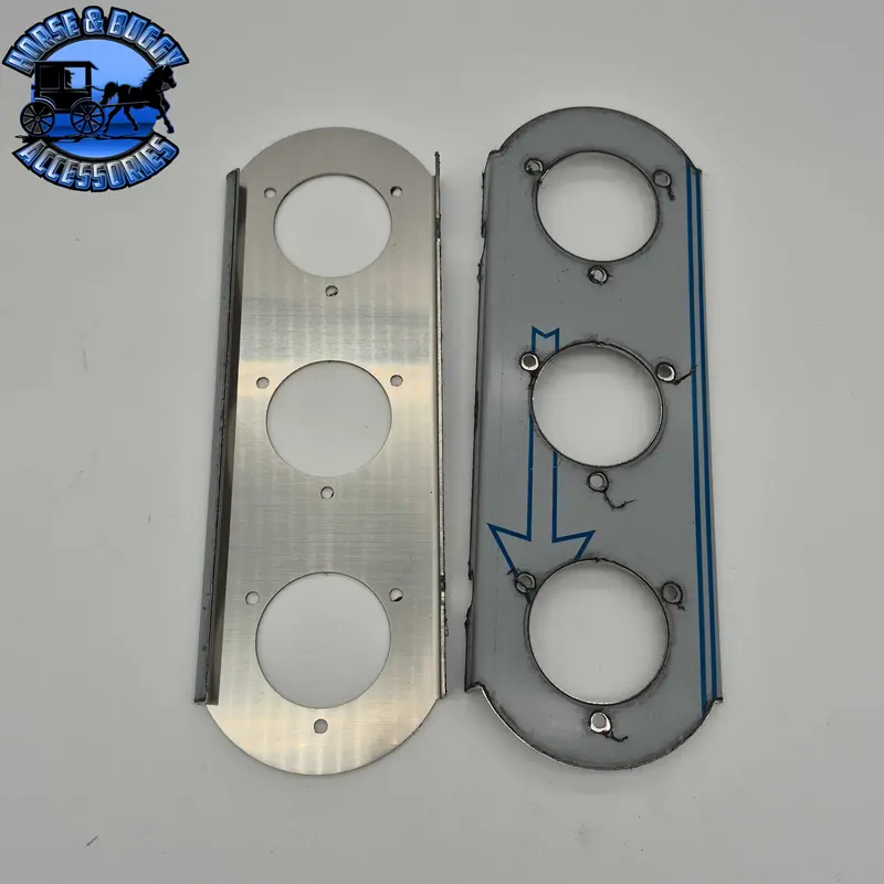 #Ss-1707 Rear Peterbilt Radius Style Bracket For 15" Air Cleaner W/ (3) 2" Holes (Sold In Pairs) 1