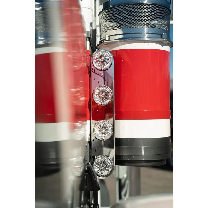 Ss-1712 Front Peterbilt Radius Style Bracket (15" Air Cleaner) (Sold In Pairs) (Lights Not Included) 1