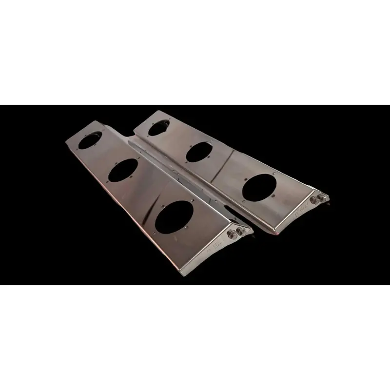 #Ss-1716 Front 589 Peterbilt (Blind Mount) Style Air Cleaner Bracket W/ (3) Watermelon Holes (Sold In Pairs) 1