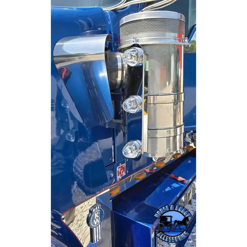 Ss-1724 Front Kenworth Radius Style Bracket For 15" Air Cleaner (Sold In Pairs) (Lights Not Included) 1