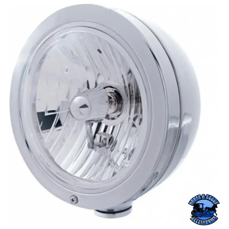Stainless Steel "Bullet" Classic Headlight Crystal H4 Bulb #30426 1