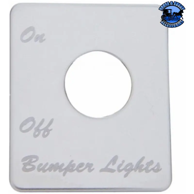 Stainless Steel Switch Name Plate For Peterbilt - Bumper Light #48411 1