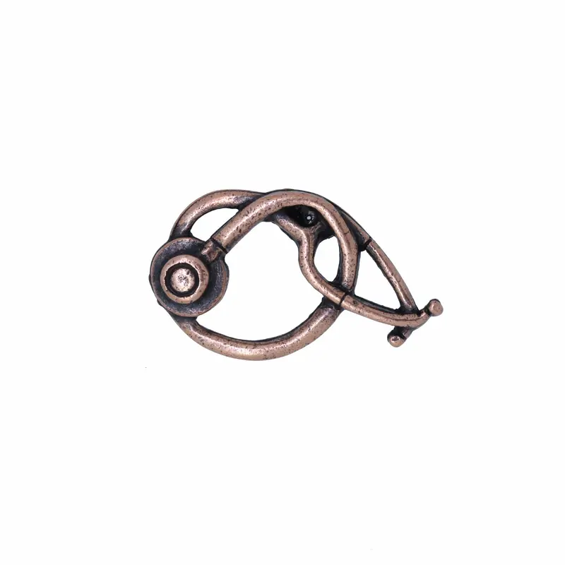 Stethoscope Copper Lapel Pin 1