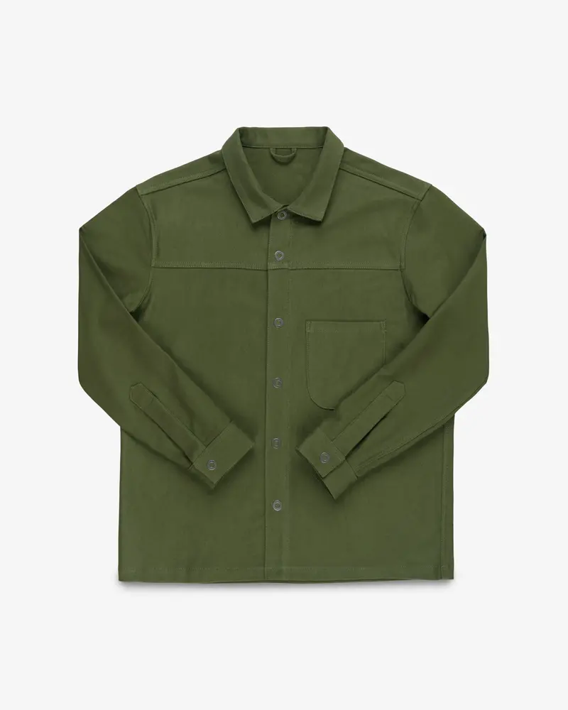 Stf 9Oz Brushed Dobby Cloth Shirt - Army Green 1