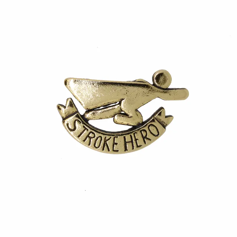 Stroke Hero Gold Lapel Pin 1