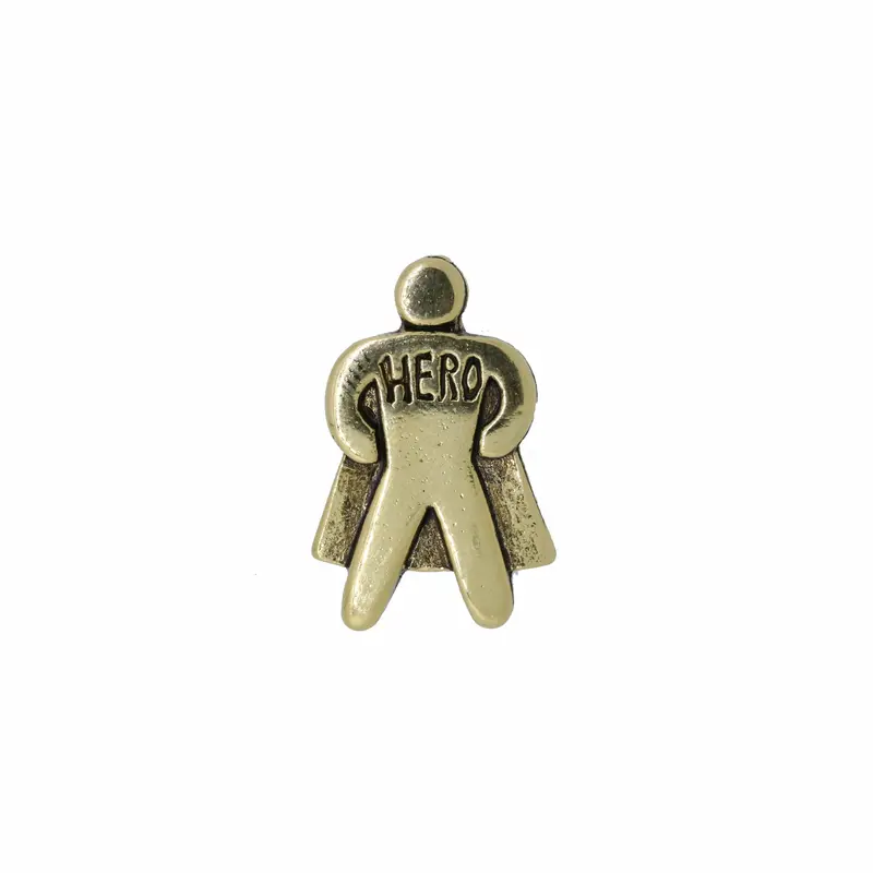 Superhero Gold Lapel Pin 1