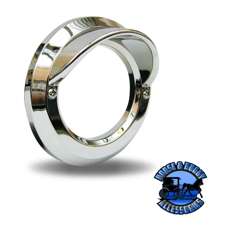 Tbez-2Hch 2 1/2″ Screw On Round Bezel With Visor & Lip – Chrome Abs Plastic 1