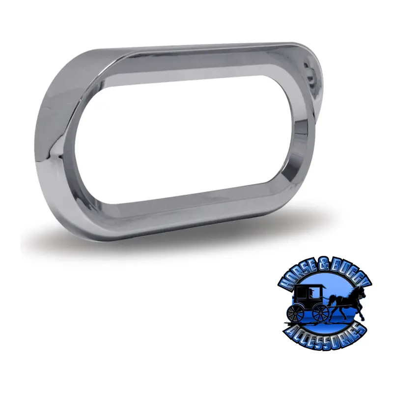 Tbez-Obch2 Screw On Oval Bezel With Visor – Chrome Abs Plastic 1